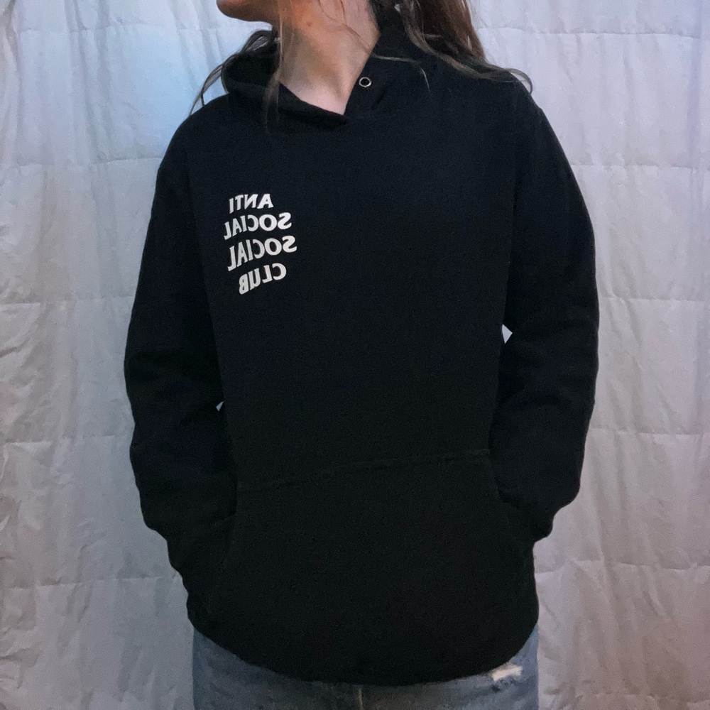 anti social social club hoodie no strings good condition